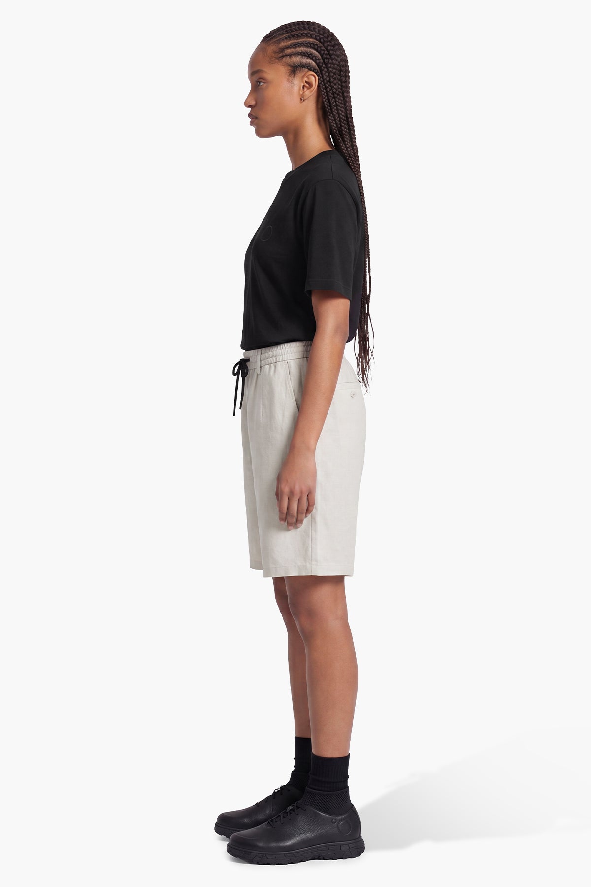 NOMAD LINEN CHINO CUT SHORT - ANTARTIC