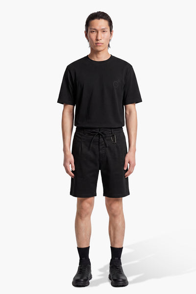 NOMAD LINEN CHINO CUT SHORT - BLACK