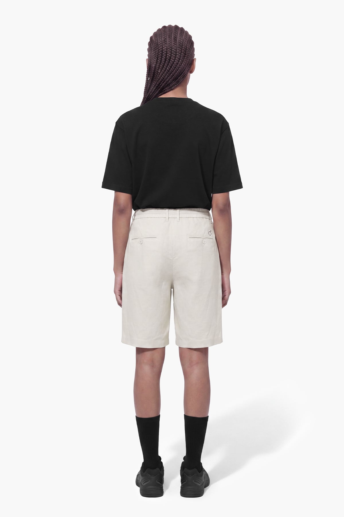 NOMAD LINEN CHINO CUT SHORT - ANTARTIC
