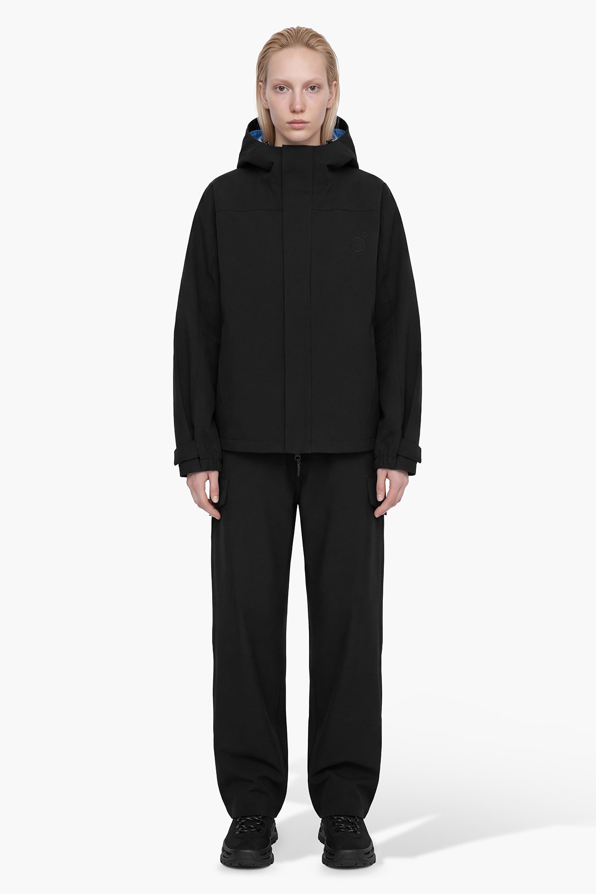 ENTANGLEMENT 3 LAYER WOOL JACKET - BLACK