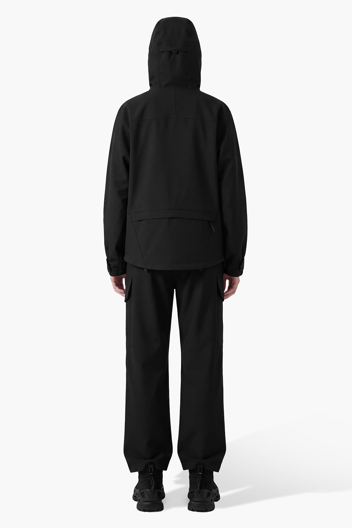 ENTANGLEMENT 3 LAYER WOOL JACKET - BLACK