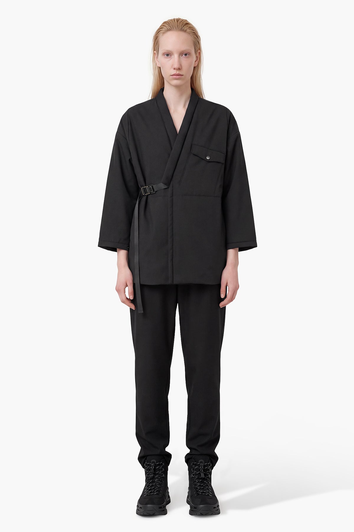 HAVEN KIMONO TECHWOOL JACKET - BLACK