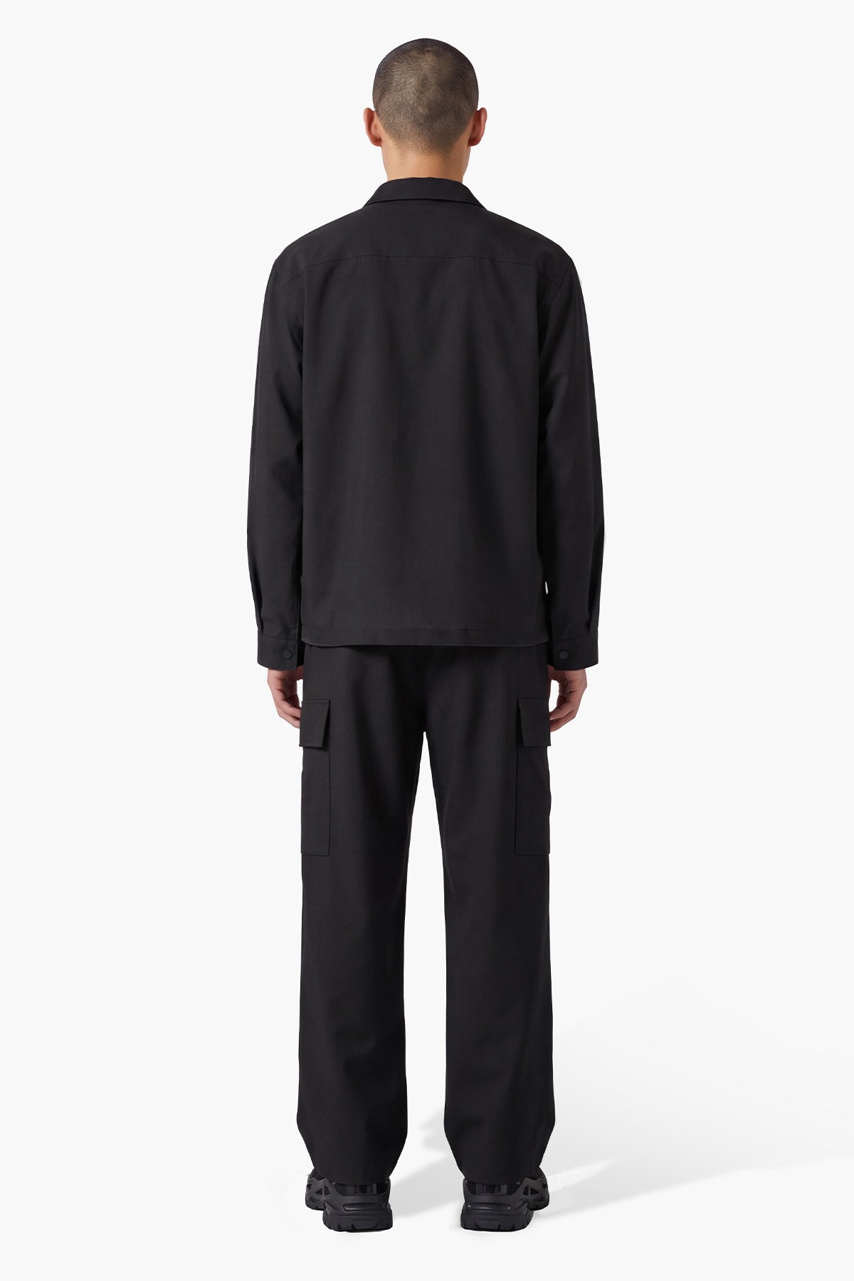 APEX WOOL OVERSHIRT - BLACK