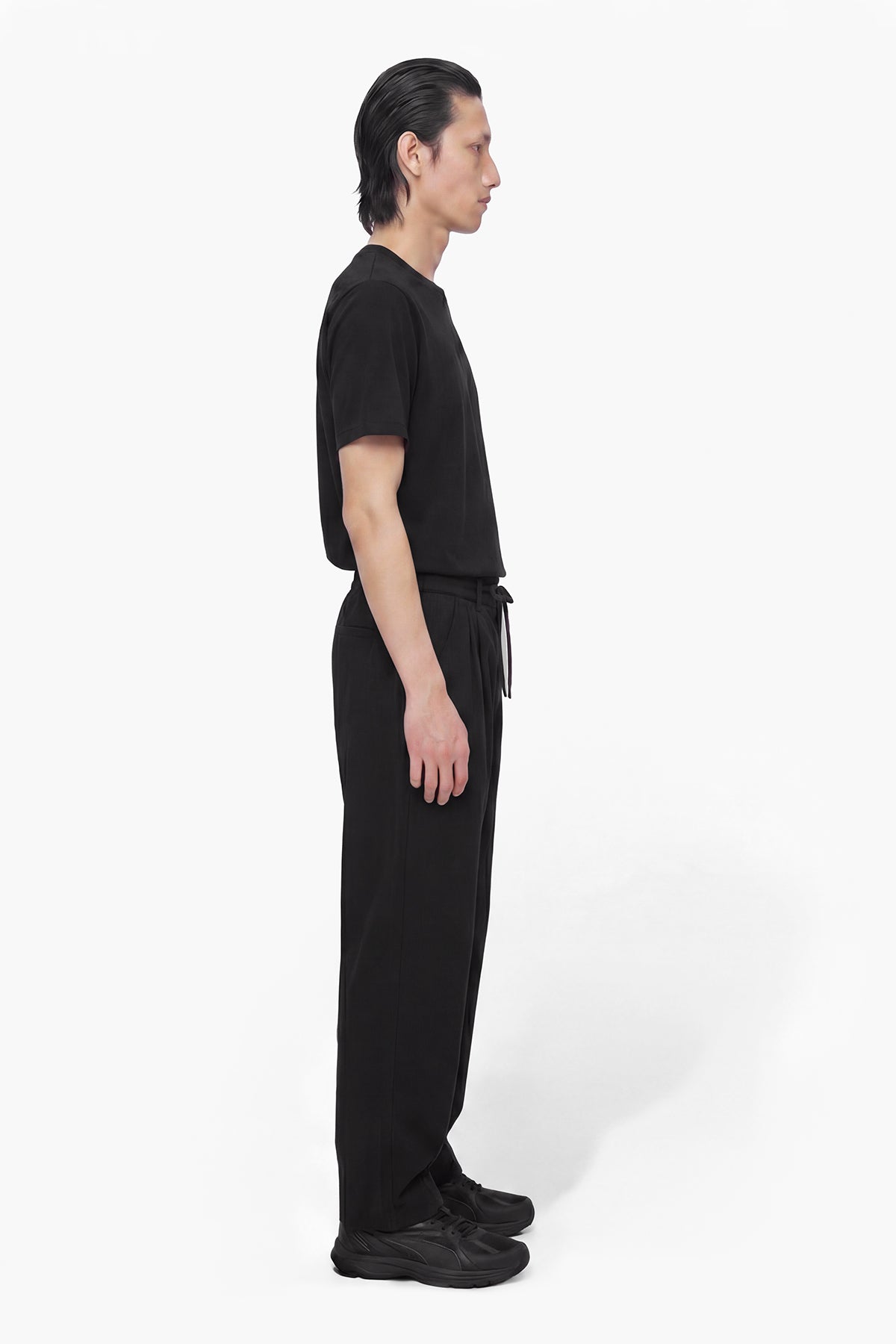 ROCHEL OVER FIT PANT - BLACK
