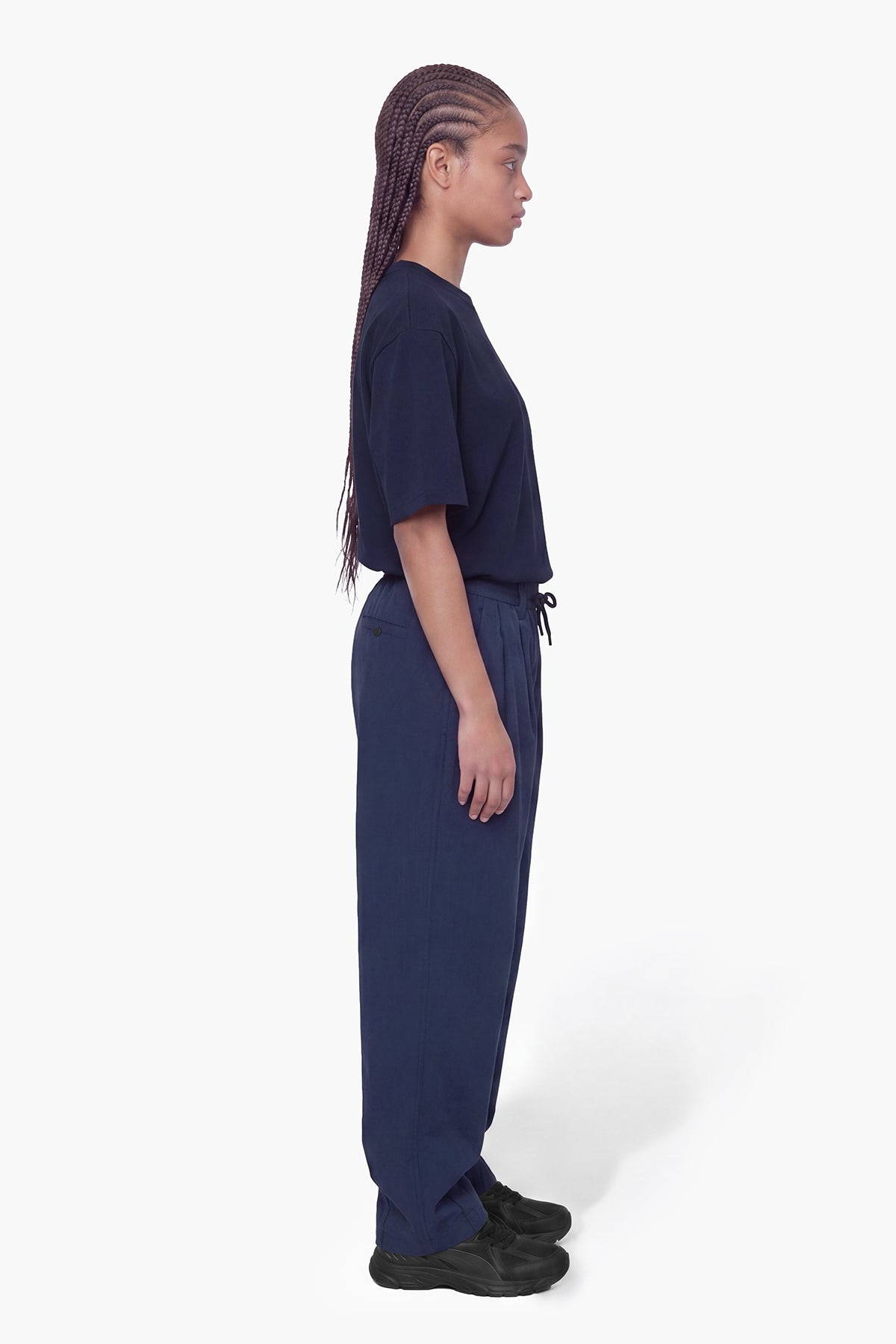 ROCHEL OVER FIT PANT - BLUE INK