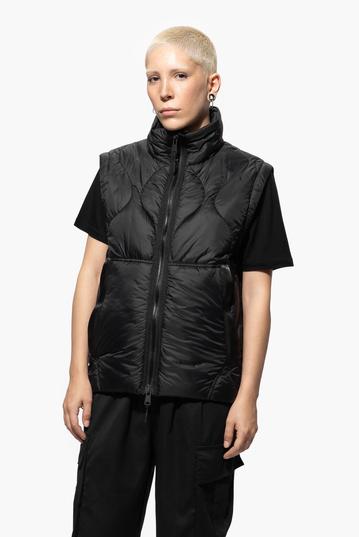 TWO PADDING JACKET - S & BLACK